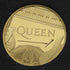 イギリス 2020年 Queen ロックの殿堂 25ポンド(1/4oz)金貨 裸(記念切手付き)